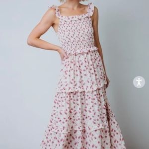 Baltic Born Devon Mauve Floral Smocked Dress